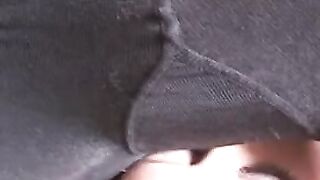 Teen Smothers Mature Man in Lingerie Stockings with Blowjob & Riding