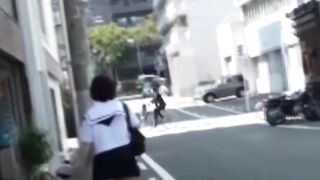 Japanese Bombshell Captured Peeing In Container