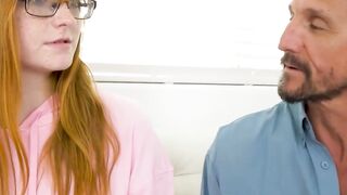 Redheaded Teen's First Time With Mature Man - Older Guy Fucks women