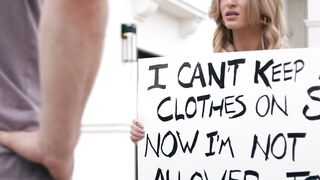 Teens Gone Wild! Stranger Rewards Sluty college girl With A Big Load