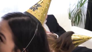 Threesome Frenzy #3 - Hot MILFs Share Huge Load of cum