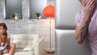 Redheaded Stepsis's First Time - Older Stepbrother Plows Virgin Puss