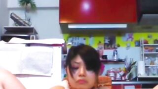 Japanese Bubble Teen Shaving Off Pubes in Bathroom - Peeing Compilation
