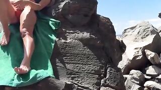 Public Beach Sex Adventure with Naked Hippie Girlfriends
