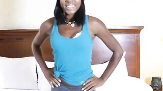 Ebony GF Uses Her New Vibrator to Masturbate Before Bedtime