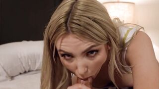 Blondes Get It Right - Step-Sister Britney Bae Swallows Brother's Load
