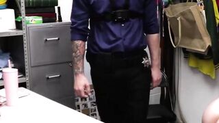 Aria-Banks's Daring Escape - Steals Officer's Gun & Uses It To Masturbate