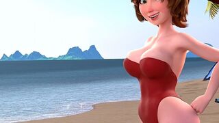 Aunt Cass's Spring Break Orgy - Foursome Fun in Paradise