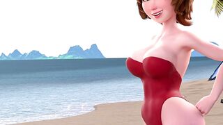 Aunt Cass's Spring Break Orgy - Foursome Fun in Paradise