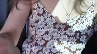 Public Masturbation Frenzy #2: Hot Brunette Babe Jerks Off In Taxi Cab
