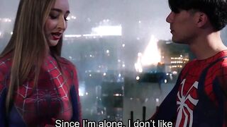 Spiderman's Web Of Lust - Cosplay Role Play With Hot Red Suit Gal
