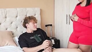 Epic Latino BBW Sucks Off Brother's Big Dick & Gets A Huge Facial