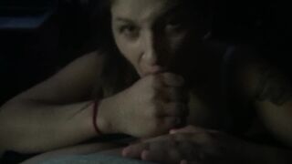 Adorable Dark Hair Making me Cum Rough on her Boobies