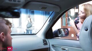 Bombshell lady with stunning melons gets her lovely twat drilled