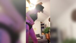 chick Desperate to Pissing on Floor Begs YOU to allow