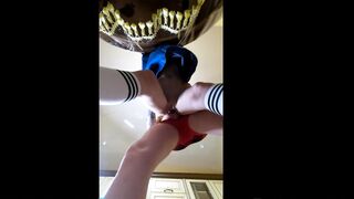  stepsister doing Homework & Watching Porn, Fuck into the Ass/mouth/pussy 