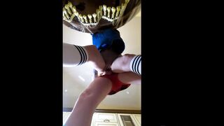  stepsister doing Homework & Watching Porn, Fuck into the Ass/mouth/pussy 