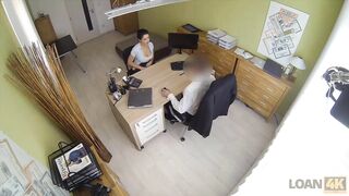 LOAN4K. Kinky sex on the desk into loan office for