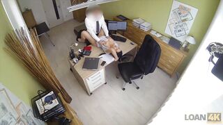 LOAN4K. Kinky sex on the desk into loan office for