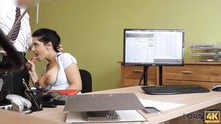 LOAN4K. Kinky sex on the desk into loan office for