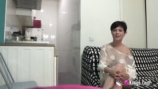 Big Boobed housewife is sick of her hubby, so she fucks