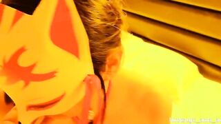 Hirotsugu and Kei Fox Mask Hand Job
