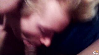 Crazy Hot oral sex by my step-daughter and she got covered by