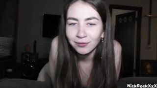 Barely Legal college girl came to visit me and seduced me with
