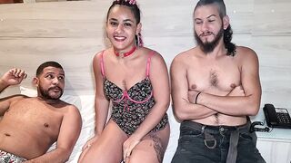 Brazilian real lovers on their first time on porn doing