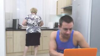 Long Melons Big Titted Milf and Grandmother Spoiling Boys Cumshot