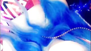 Goddess Film bimbos Shoves Glow Stick inside Twat