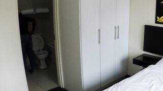 Chubby Black Maid Deep Throats Boss's Dick in Hardcore Doggystyle