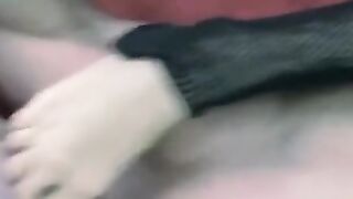 Hot Blonde Babes Giving Handjobs in Lingerie - POV