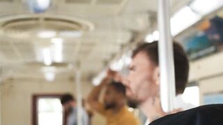 Public Sex Adventures - Busty blonde gets fucked by strangers on train