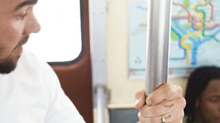 Public Sex Adventures - Busty blonde gets fucked by strangers on train