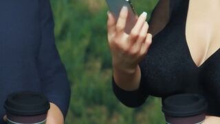 Big-Ass MILF's Public Pickup Fetish - Stepdaughter's Friend Joins In