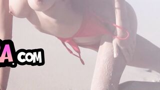 Glory's Beach Babe - Natural Beauty Teen Strips Off For Her Fans