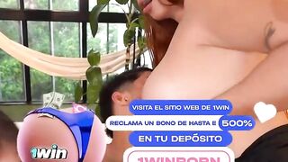 Big Boob MILF Threesome - Mommy's Girl & Step-Son Share Big Dick