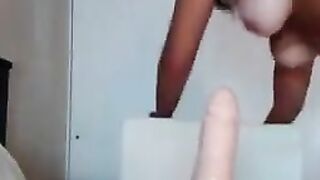 Mature Milf Shaking Her Ass On A Dildo Ride - POV Perspective