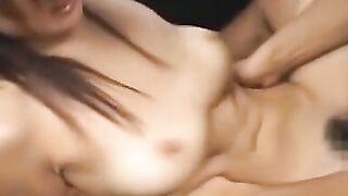 Girl's pussy filled with jizz