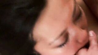 Dirty teen gagging on cam