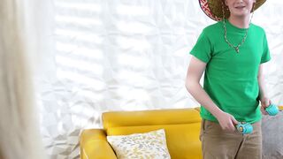 BBW MILF stepmother Callie Brooks playing with her stepsons huge maraca