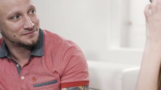 Clever teen catches lying big dick stepdad and makes him rail her