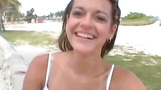 Wet bitch has a Camel Toe