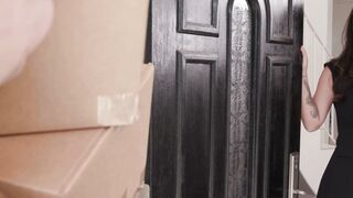 Delivery guy reverse gangbang fucked by five HOT MILF babes
