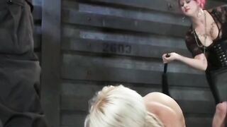 Slut Punished with Wax Torch Flogging