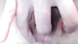 Wow ! Toying both my wide gaping holes (Simone)