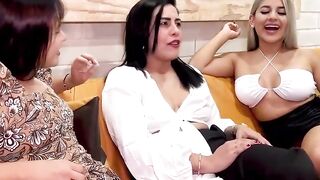 Naty Delgado heats up her nasty buddies and they end up in a threeway total of