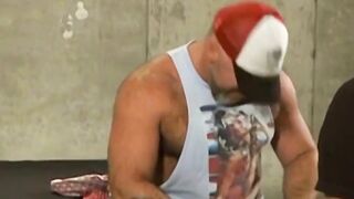 Big hunk Bronson Gates overwhelmed by extreme spit roasting