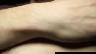 His hairy cock is about to explode batch of cum everywhere